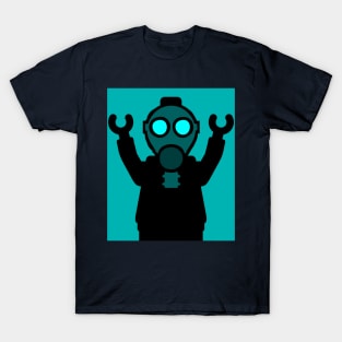 Apocalyse Minifigure wearing Gasmask T-Shirt